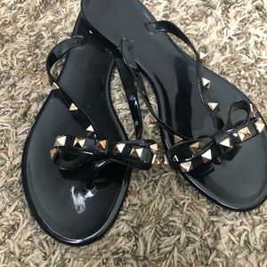 Jelly Stud Flip Flops